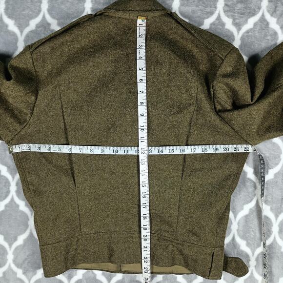 Vintage Military Wool Battle Dress Blouse Jacket Bond Clothes Shop Mens Size 6 - Picture 6 of 13